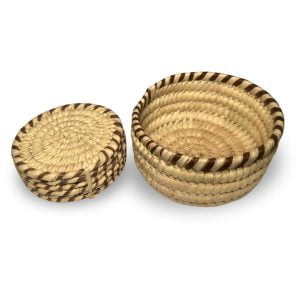 Ročno pleteni podstavki - paket podstavkov z vzorčasto obrobo - mali - Fletka